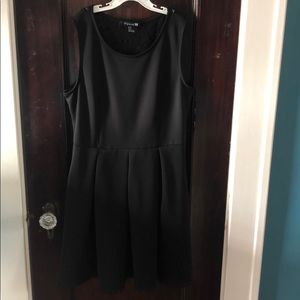 Black fit and flare dress